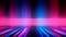 Neon inspiration: Abstract lines and stripes on a pink and blue background. AI generated