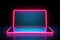 neon laptop mockup