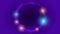 Neon led lights abstract violet circles video animation