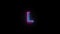 Neon letter L with alpha channel, neon alphabet