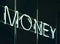 Neon letters Sign Money Exchange Business background