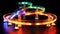 neon light hot wheels race track helix generative AI