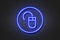 Neon light icon mouse