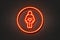 Neon light icon pregnant