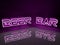 Neon light inscription BEER BAR with purple