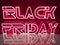 Neon light inscription Black Friday in red