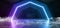 Neon Lights Smoke Glowing Purple Blue Sci Fi Virtual Futuristic Club Stage Alien Spaceship Concrete Cement Grunge Tunnel Corridor