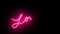 Neon Love Sign Writing in UHD Resolution