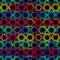 Neon mosaic seamless pattern with grunge effect