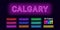Neon name of Calgary city