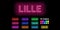 Neon name of Lille city