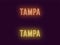 Neon name of Tampa city in USA. Vector text