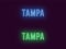 Neon name of Tampa city in USA. Vector text