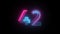 Neon number 42 with alpha channel, neon numbers, number forty two