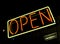 Neon OPEN sign