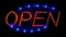 Neon Open Sign With Moving Lights