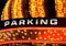 Neon parking sign