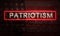 Neon Patriotism America Sign Flag USA Concept Art On Brick Wall