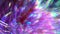 Neon pink blue purple silver prism lights bokeh. Festive background for party. Blurred holographic holiday lights. Real