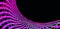 Neon pink wavy line on black background. Optical illusion. Innovation technology. Purple Glitch art trippy geometric digital