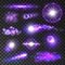 Neon purple glitter lights and sparkles