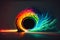 Neon Rainbow Color Portal Gateway - generative AI digital illustration