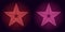 Neon red and pink star