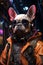 Neon Reverie: French Bulldog