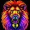 Neon Roaring Lion