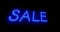 Neon sale sign shows discounts, offers or promotions for products - 4k