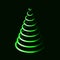 Neon shining green oval christmas tree