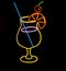 Neon sign of a coctail glass