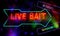 Neon Sign composite Image, Live Bait, Worms and Minnows