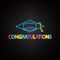neon sign congratulation degree cap