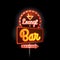 Neon sign. Lounge bar