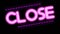 Neon sign text animation flicker close woron black background. Business and service concept.il.concept of sale on black background