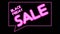 Neon sign TEXT Black friday neon glow pink color seamless art background abstract motion. concept of sale on black background