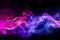 Neon smoke abstract background - vibrant colors and mystical aura for designs and prints