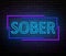 Neon sober concept.