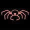 Neon spider the red color vector illustration flat style image