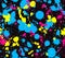 Neon splatter background seamless pattern