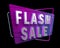 Neon sticker glowing text flash sale