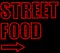 Neon Street Food Sign