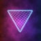 Neon Style Triangle Techno Background. Outer Space Poster