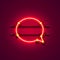 Neon symbol chat color red city signboard.