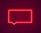 Neon symbol chat color red city signboard.