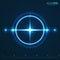 Neon Target . Game Interface Element. Vector