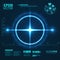 Neon Target . Game Interface Element. Vector