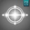 Neon Target isolated. Game Interface Element. Vector