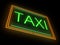 Neon taxi sign.